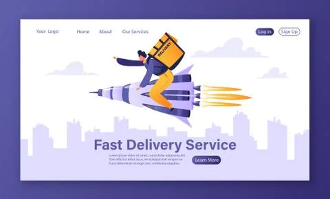 Delivery Service order Stock Illustration