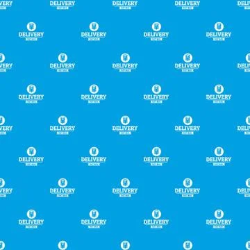 Delivery service pattern seamless blue 스톡 일러스트