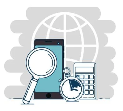 Delivery service with smartphone Illustrazione stock