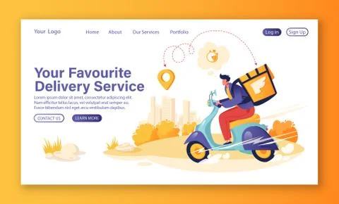 Delivery service theme Stock Illustration