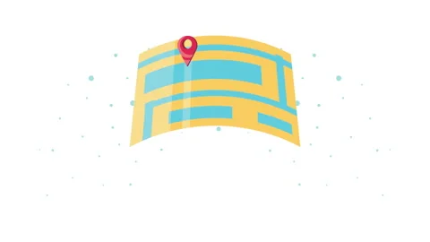 delivery service van and map animation | Stock Video | Pond5