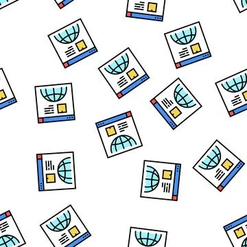 Delivery service web site vector seamless pattern Stock Illustration