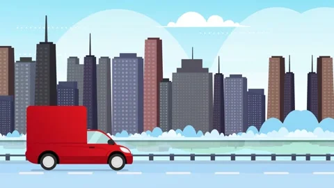 Delivery services concept 4K animation Stock Footage 218612601