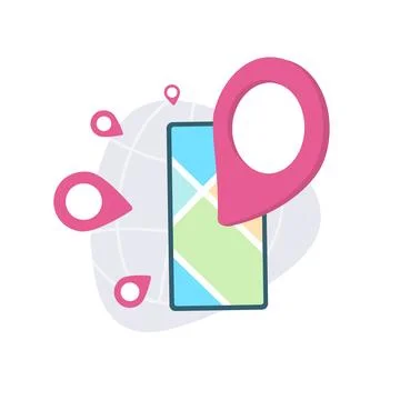 Delivery Services concept. Local and Global Logistics App with Map, globe and Stock Illustration