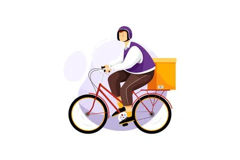 Delivery Services Illustration concept. A flat illustration isolated on white イラスト素材