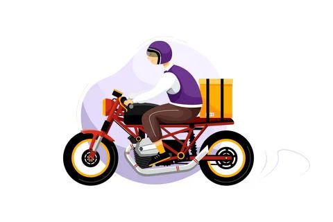 Delivery Services Illustration concept. A flat illustration isolated on white Stockillustratie