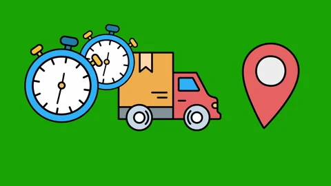 Delivery set icon animation. 4K motion animation. Stock Footage 299820016