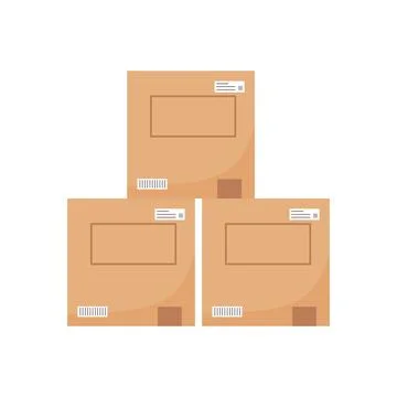 Delivery stack boxes Stock Illustration