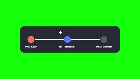 Delivery Status Chip Motion Graphic Overlay Animation Video stock 342496223