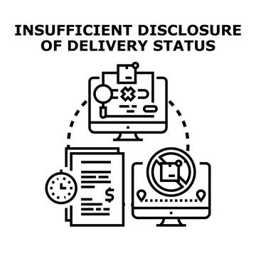 Delivery status tracking problem and disclosure concept イラスト素材