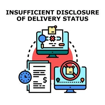 Delivery status tracking problem and disclosure concept イラスト素材