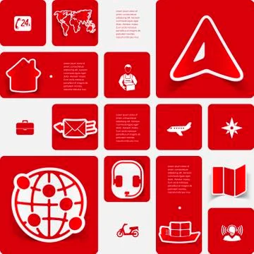 Delivery sticker infographic Illustrazione stock