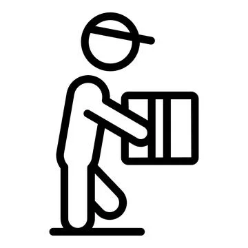 Delivery stuff icon outline vector. House relocation Stock Illustration