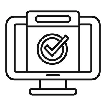 Delivery subscription icon outline . Model service Stock Illustration
