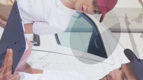Delivery team Checking on packages 4k Stock Footage 312503834