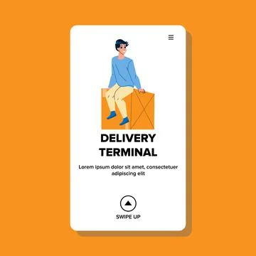 Delivery terminal vector Stock Illustration