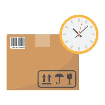 Delivery Time flat icon, logistic and delivery イラスト素材