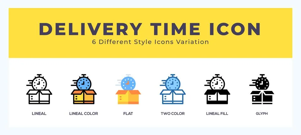 Delivery time icon for web. mobile apps and ui. Illustrazione stock
