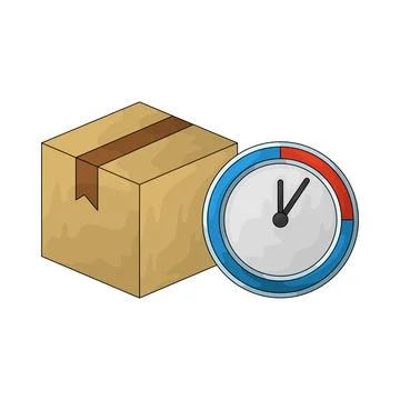 Delivery time illustration 스톡 일러스트