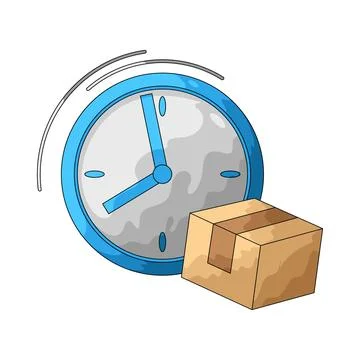 Delivery time illustration イラスト素材