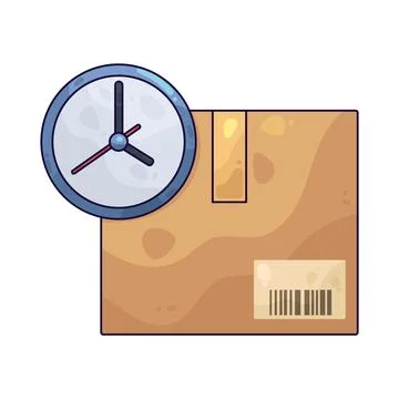 Delivery time illustration イラスト素材