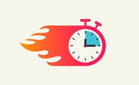 Delivery time rapid fire speed Stock Illustration