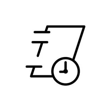 Delivery on time symbol, clock icon. Design vector illustration Stock Illustration