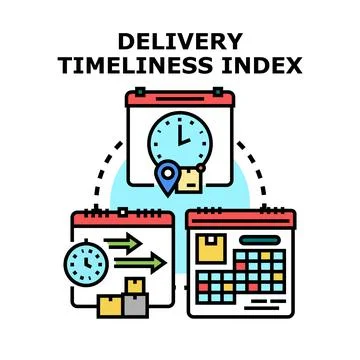 Delivery timeliness index concept vector illustration イラスト素材