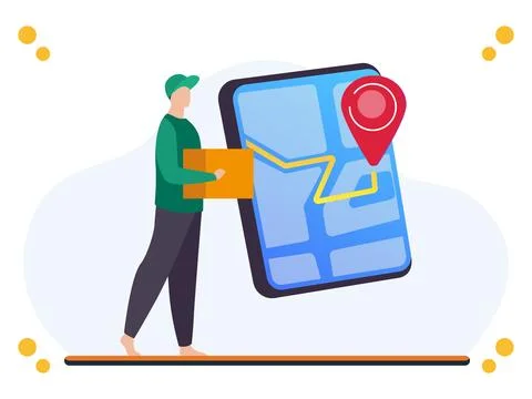 Delivery Tracker Concept Illustration Illustrazione stock