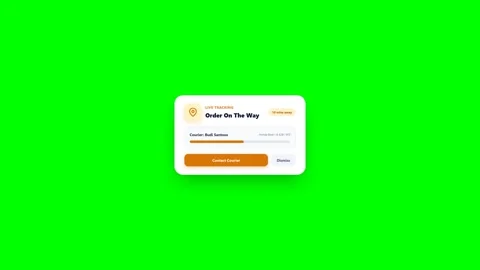 Delivery Tracking Notification Popup UI Animation Stock Footage 347626257