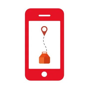 Delivery tracking phone. Vector Stock-Illustration