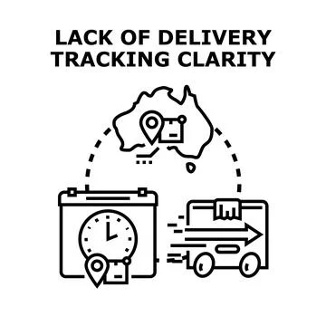 Delivery tracking problems creating global shipping uncertainty 스톡 일러스트
