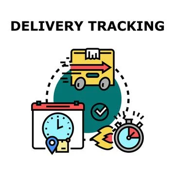 Delivery tracking service logistics concept vector illustration Stock Illustration