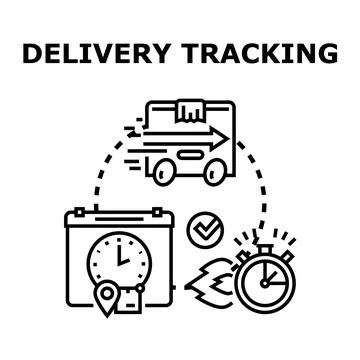 Delivery tracking service logistics concept vector illustration Stock Illustration
