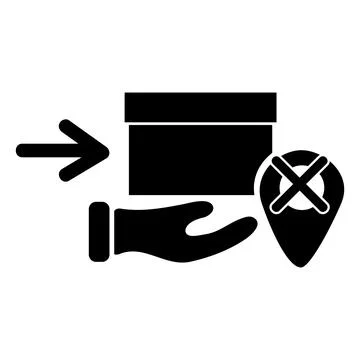 Delivery tracking, simple vector illustration, hand hold or bring stuff Stock Illustration