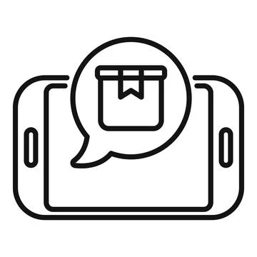 Delivery tracking smartphone notification icon Stock Illustration