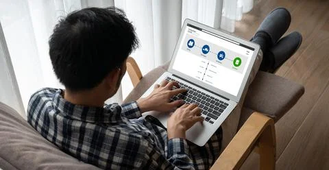 Delivery tracking system for e-commerce and modish online business Stock Photos