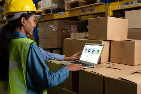 Delivery tracking system for e-commerce and modish online business Fotos Stock