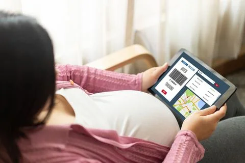 Delivery tracking system for e-commerce and modish online business 库存照片