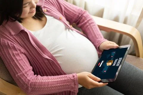 Delivery tracking system for e-commerce and modish online business Foto stock