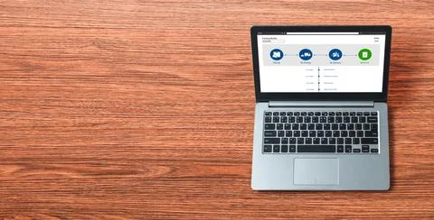 Delivery tracking system for e-commerce and modish online business Foto stock