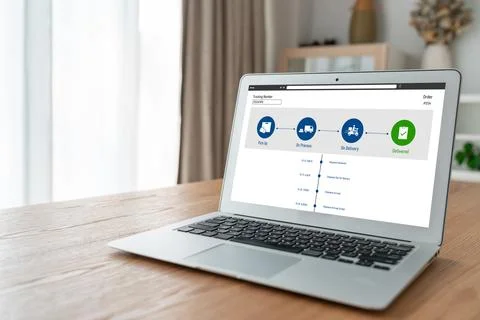 Delivery tracking system for e-commerce and modish online business Stockfoto's