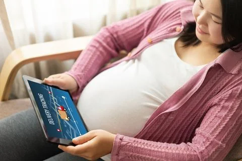 Delivery tracking system for e-commerce and modish online business Stockfoto's