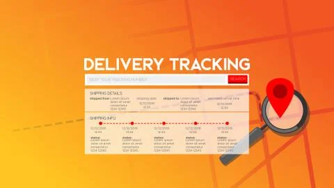 Delivery tracking system web page appliction search illustration Stock Illustration