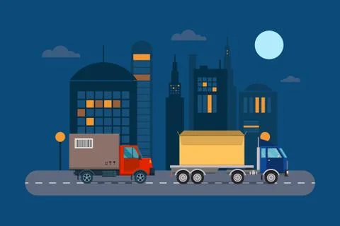 Delivery transport cargo logistic vector illustration 스톡 일러스트