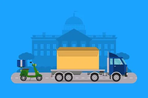 Delivery transport cargo logistic vector illustration 스톡 일러스트