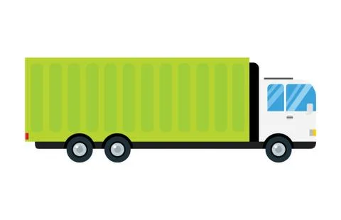 Delivery transport cargo truck vector illustration trucking car trailer Stock Illustration