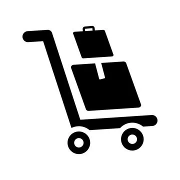 Delivery Trolley icon. Stock Illustration