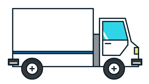 delivery truck animation | Stock Video | Pond5