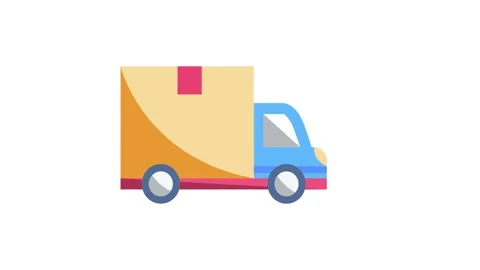 A delivery truck featuring a box-shaped cargo compartment on its rear. Stock Footage 332321911